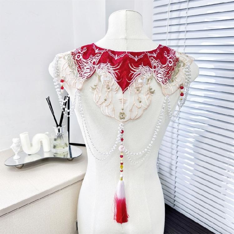 Yunjian Collar Decorative Hanfu Tassels Pearls False Collar Detachable Collar
