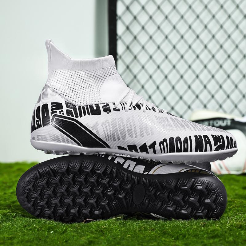 High-quality High-quality Youth Football Shoes Broken Nails Men's Lace-up Rubber Soft Bottom Large Size Football Boots