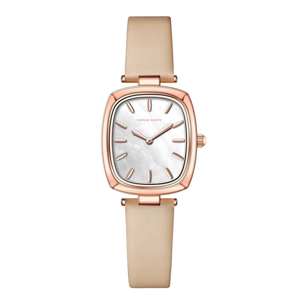 Vintage Light Luxury Women'S Watch Fashionable Quartz Watch With Mother-Of-Pearl Small Dial