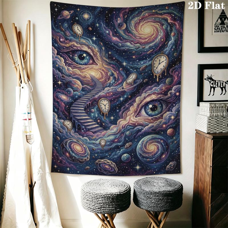 Space Wall Tapestry Aesthetic Wall Hanging Printed Fabric Blanket Decorative Tapestries for Bedroom Living Room Home Decor