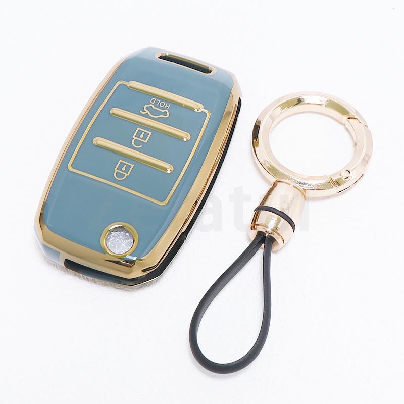 3 Buttons Shell Fob For Kia Soul Ceed Sorento Forte Stinger Cerato Rio 3 K2 K3 K4 K5 Sportege Picanto Optima Car Key Case Cover