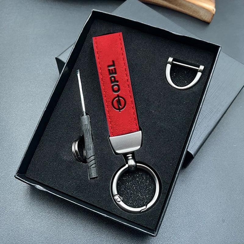 3D Emblem Leather Car Styling Keychain Buckle Key Chain Ring Gift For Opel OPC Astra Insignia Corsa Zafira Meriva Mokka Vivaro