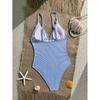 New Sexy Striped Frilled Strappy Women Swimwear One Piece Swimsuit Female Monokini Padded Bather Bathing Suit