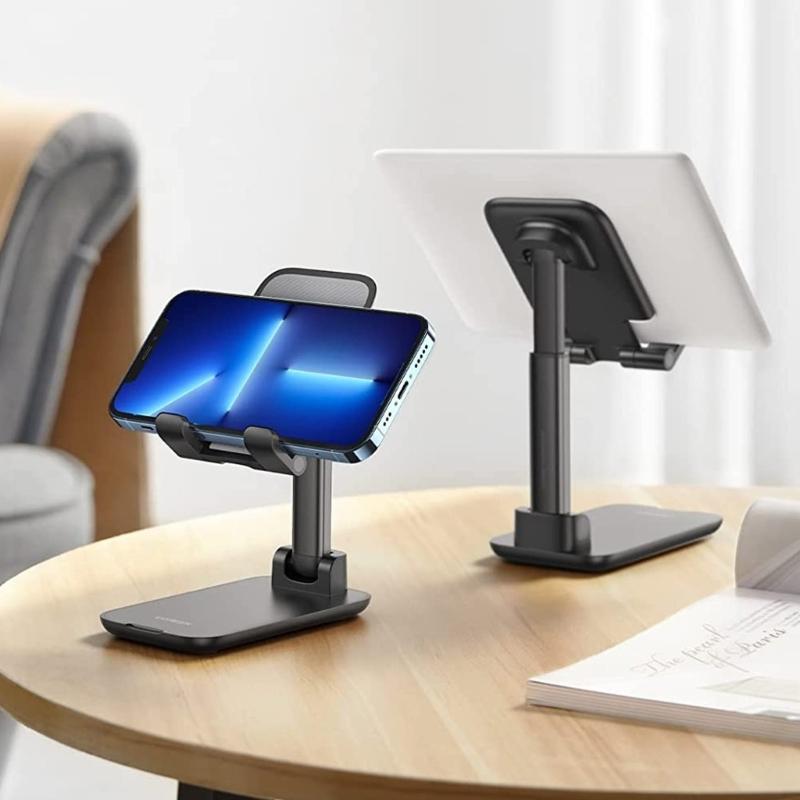 Adjustable Lightweight Foldable Tablet Holder Rack 360 Rotating Base Stand for Drawing Video Conferencing Watching Movie