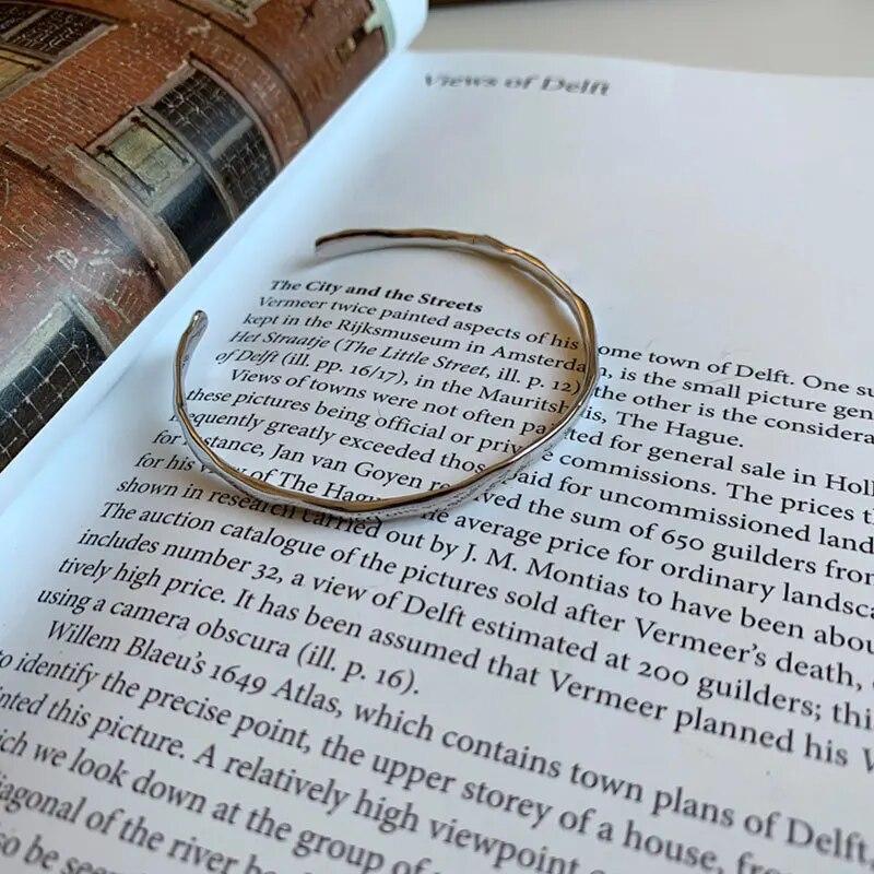 Foxanry Stempelarmbånd for Kvinner Ny Trend Elegant Vintage Uregelmessig Tekstur Armbånd Jente Fest Smykker Kjæreste Gave