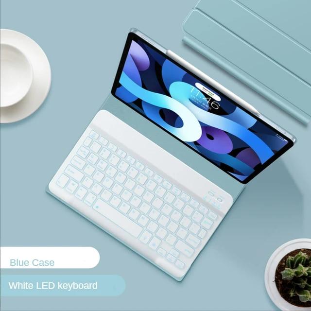 

Чехол с Bluetooth-клавиатурой для iPad Pro 11 2021 2020 iPad Air 4 5th, магнитный чехол с интеллектуальной клавиатурой с сенсорным управлением Pro 11 2020 2018