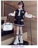 2024 Mädchen Koreanischer Stil Baseballjacke & Plisseerock Set - Frühling/Herbst Trendiges Zweiteiler für Große Kinder