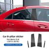 Sticker Trim Montante Centrale B Finestra Porta Per Mercedes-Benz CLA C117 2013 2014 2015 2016 2017 2018 Nero Lucido Fibra di Carbonio.
