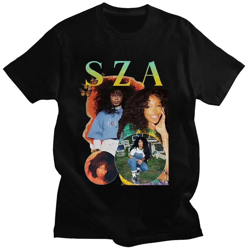 Rapper SZA CTRL X SOS Album Print T Shirt Women Vintage Punk Hip Hop Harajuku Girl's TShirt Fashion Casual T-Shirt Female Top