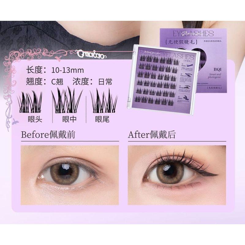 Nreain - Natürliche, voluminöse, klebefreie Cluster-Falsche Wimpern