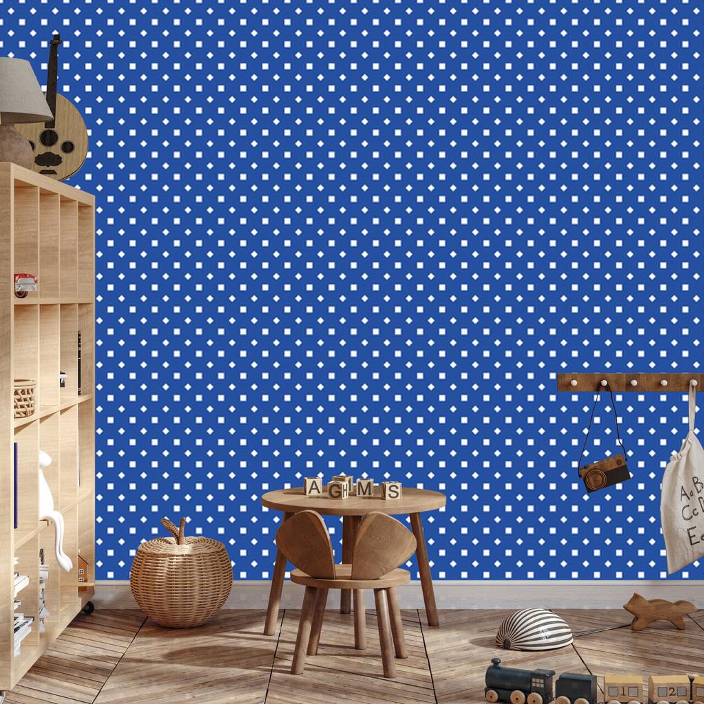 Blue Dots Wallpaper, Small Detail for Living Room and Bedroom 50x1000