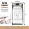 Retro Mason Glass Storage Jar with Lid - Food Grade Transparent Kitchen Container