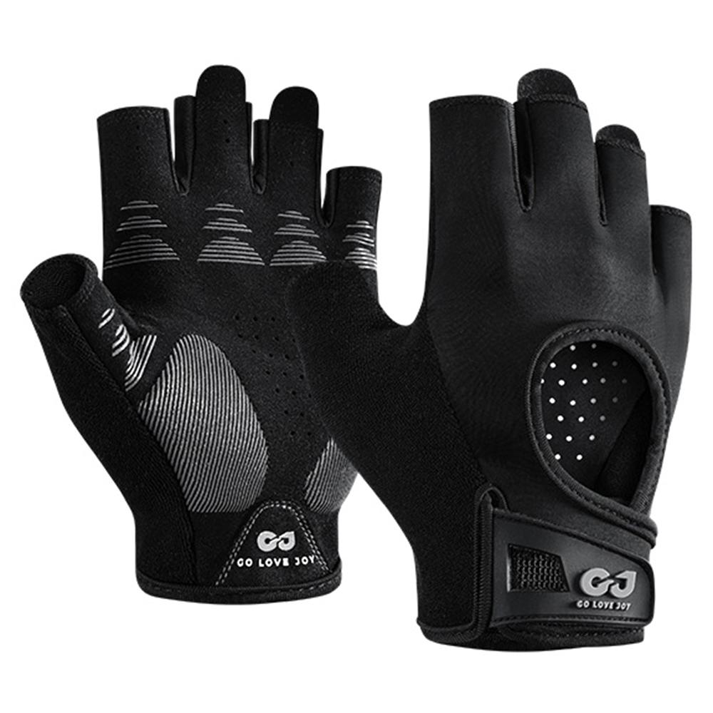 

GOLOVEJOY XG86 Shock Absorption Fitness Gloves Non Slip Workout Training Half Finger Mittens C