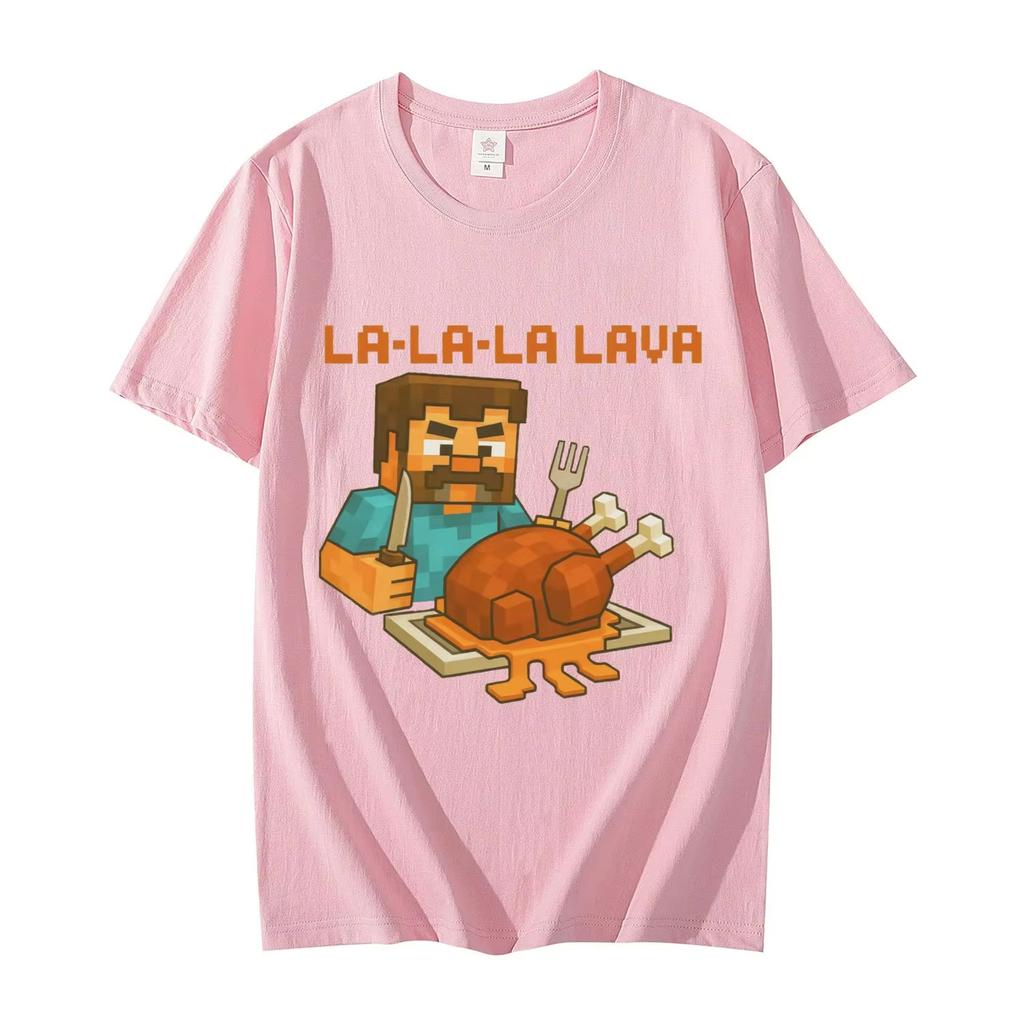 LaLaLa Lava Chicken Jockey Funny Meme T Shirt High Quality Fashion Oversized Tshirt Unisex Unisex Casual Short Sleeve Tshirts