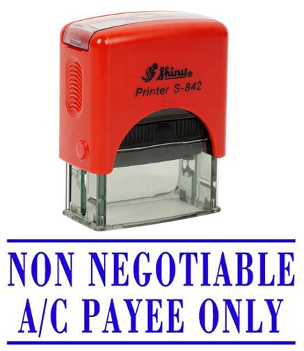 NON NEGOTIABLE A C PAYEE ONLY Shiny Self Inking Rubber Office Stationary
