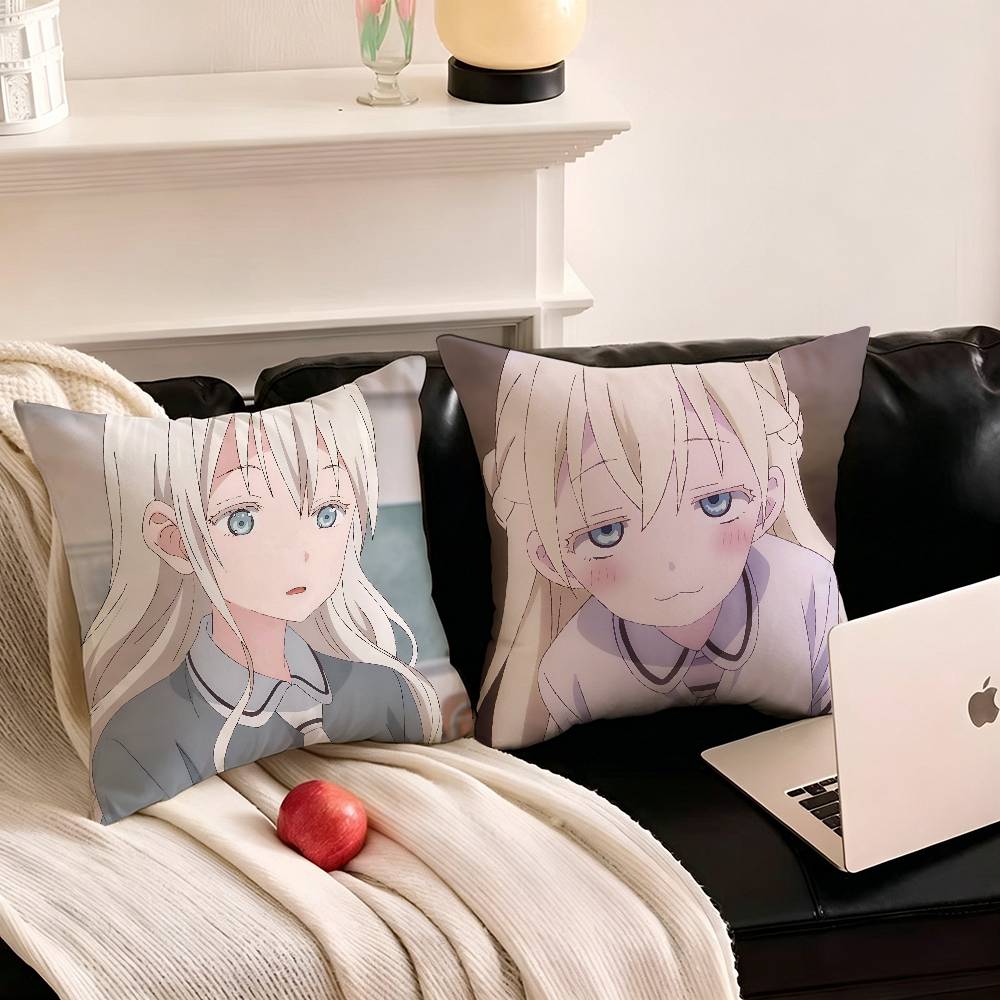 1pc Anime Asobi Asobase Characters Pillow Case Fashion Square Pillowcase Bedroom Sofa Room Ins Decoration Leisure