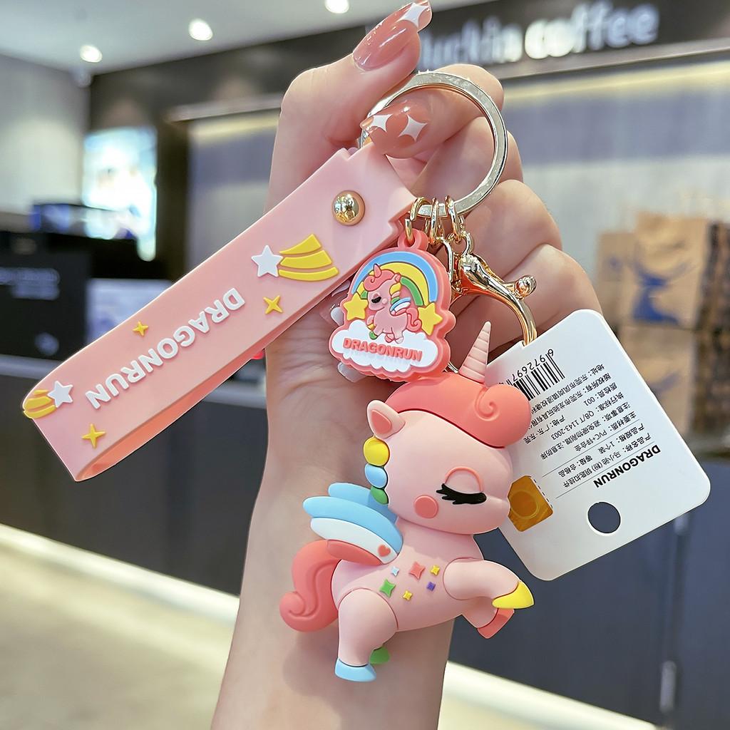 Adorable Unicorn Keychain Cute Plastic Keyring For Kids And Adults Gift