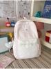 Schoolbag summer fresh blue and white grid small polka dot backpack soft cute puppy embroidery sweet age-reducing student party travel small backpack