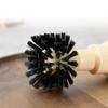 Heavy Duty Espresso Machine Brush With Stiff Nylon Fibers and Ergonomic Beechwood Handle Kitchen Tool