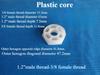 3/4 3/8 1/2 1/4 1" Plastic Filling Core Thread Filling Core Internal External Tooth Filling Core Pipeline Connection Joint 5 pcs