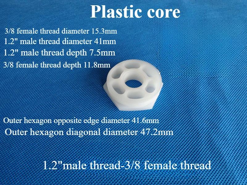 3/4 3/8 1/2 1/4 1" Plastic Filling Core Thread Filling Core Internal External Tooth Filling Core Pipeline Connection Joint 5 pcs
