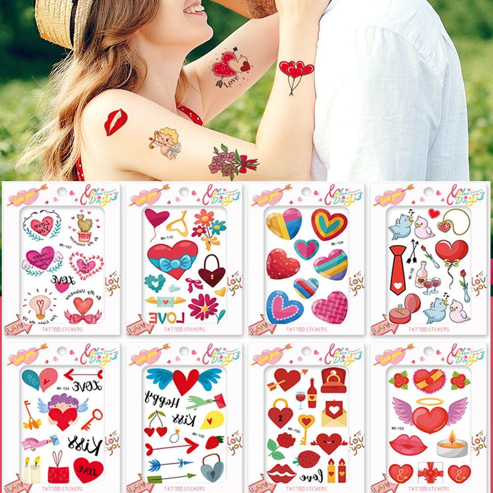 

Decor DIY Tattoo Stickers Disposable Tattoo Decals Fake Tattoos Valentines Temporary Tattoo #7