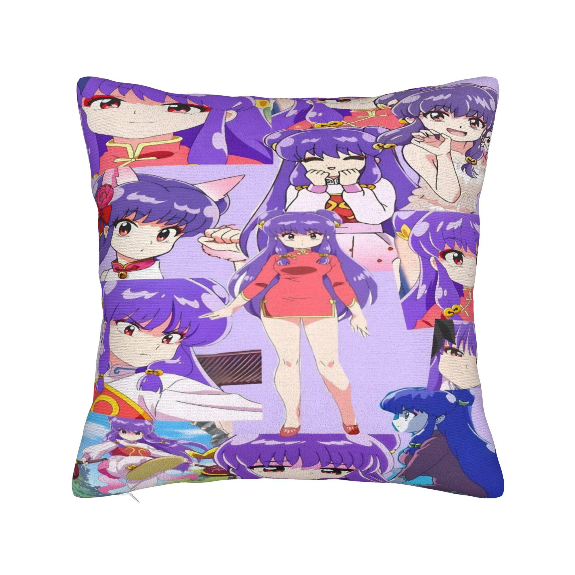 

Pillow Cover Japanese Anime Shampoo Cute Girl Vintage Pillow Case For Couch Sofa Bedroom Pillowcases 12x12Inch