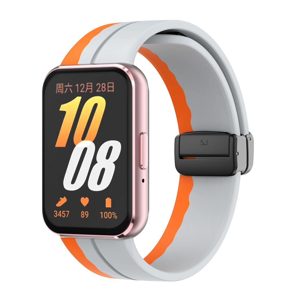 Cinturino in Silicone per Samsung Galaxy Fit3 Cinturino per Orologio Fibbia Magnetica Braccialetto Sostituzione Correa