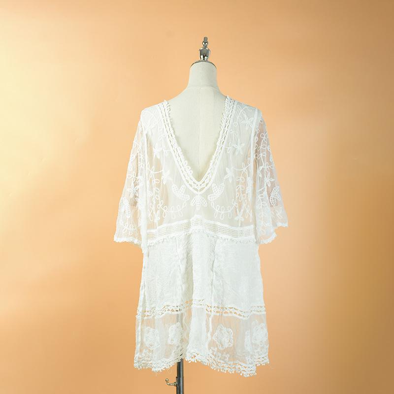 European & American Cotton Hoodie Beach Cover-Up: Women's Bikini, Skirt, Swimsuit, and Sun Protection Dress for Seaside Vacations