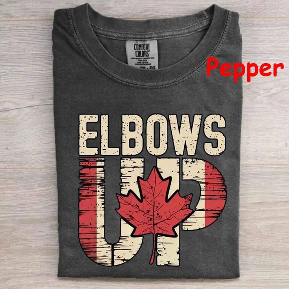 

Elbows Up Shirt True North Strong and Free Proud Canadian Comfort Colors Shirt Unisex T-Shirt S