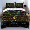Colorful musical notes pattern. Bedding sets Duvet cover sets Duvet covers Pillowcases(1 * Duvet Cover 2 * Pillowcases without duvet insert)