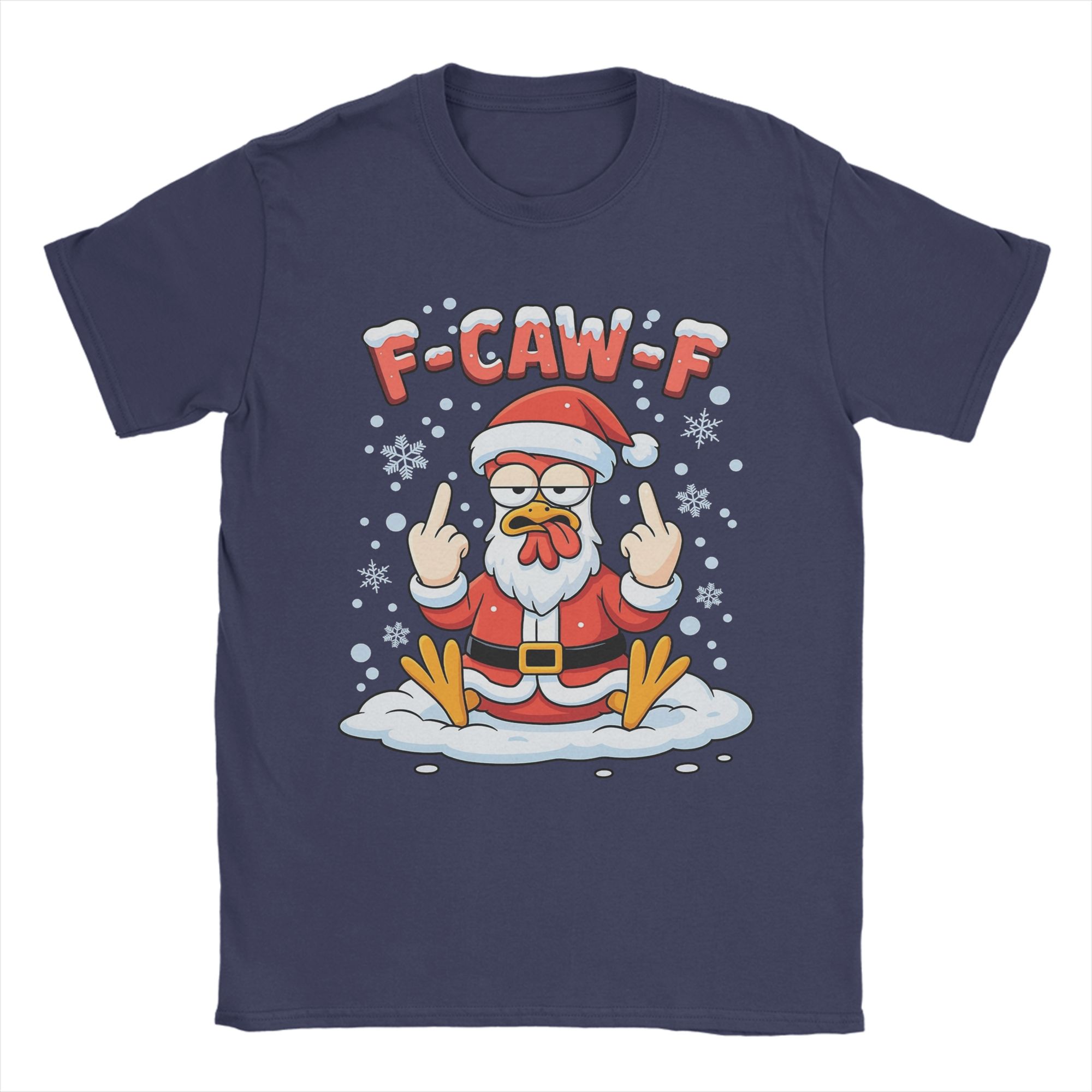 

Men s T-Shirts Merry Christmas F-Caw-F Chicken Vintage 100% Cotton Tee Shirt Short Sleeve T Shirt Crew Neck Clothing Graphic 4XL