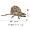 Jurassic Spinosaurus Dinosaur Brass Figure Ornament Ancient Copper Crafts Collection Mini Decorative Figurines Living Room Decor