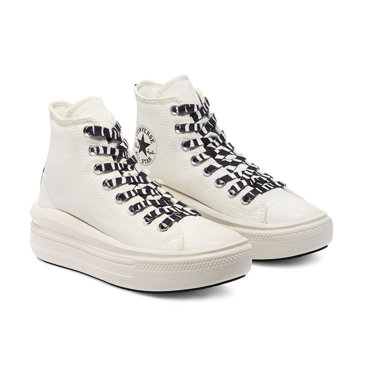 Converse Chuck Taylor All Star Move High Archive Print - Egret Women Sneakers Cream Black 570974C