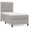 Maison Exclusive - Sommier à lattes de lit et matelas Gris clair 90x190 cm Tissu