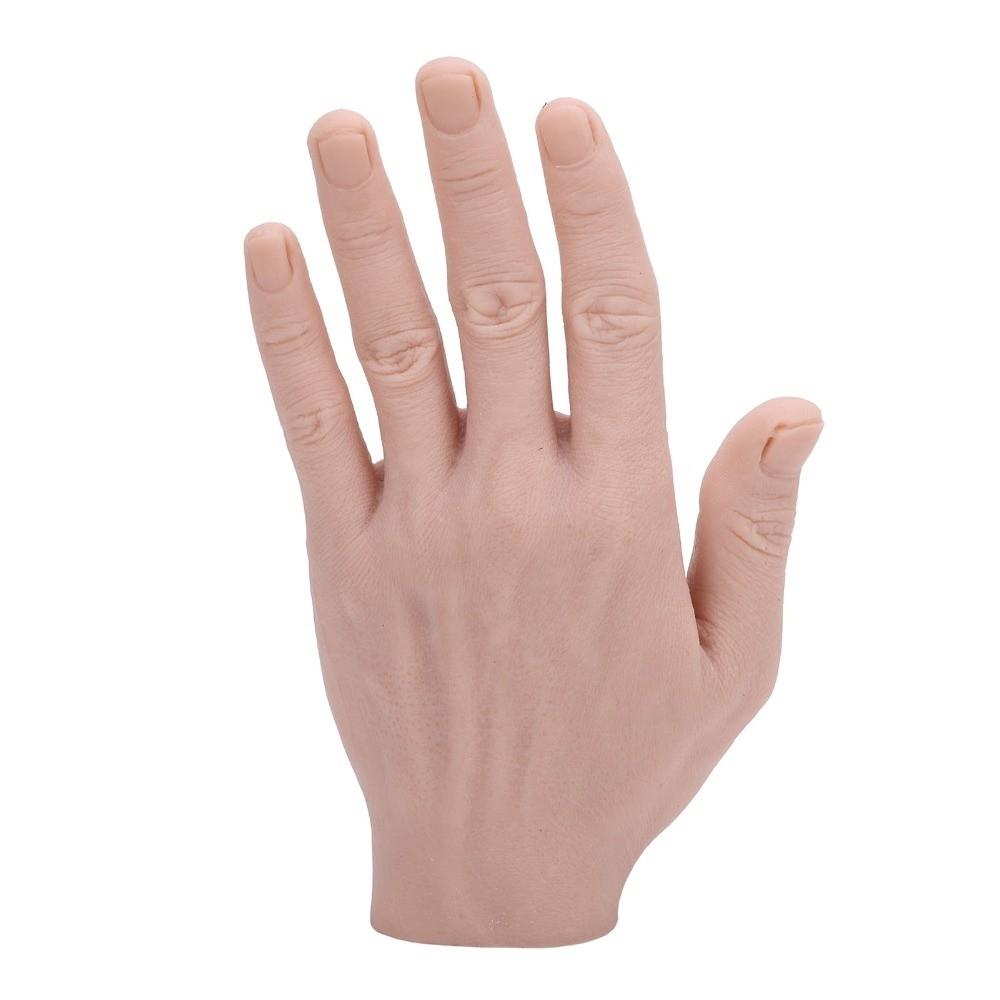 Life Size Silicone Male Hand Model Flexible Reusable Hand Model Bendable Artificial Hand  Beginners