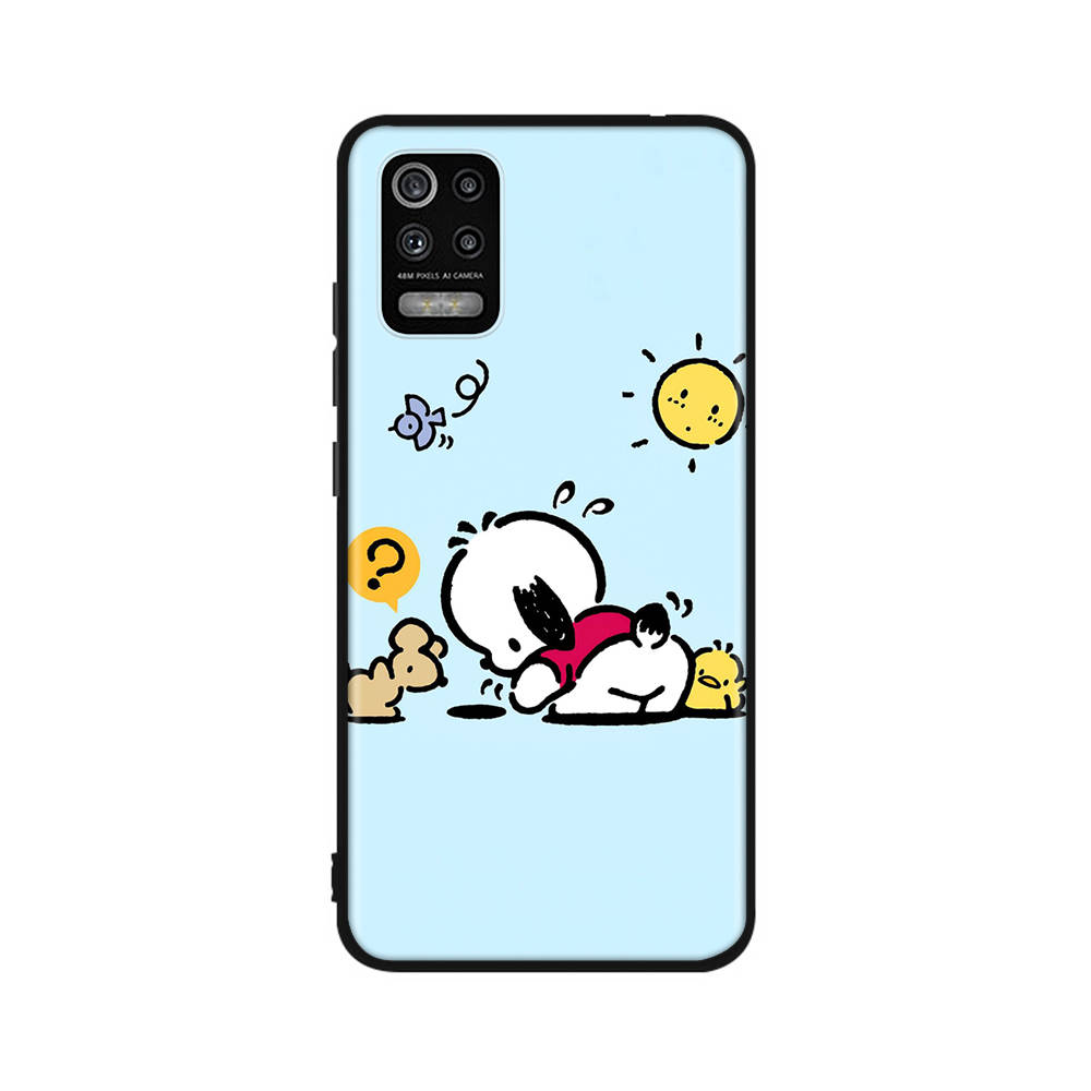 KT73 Pochacco Hülle für Xiaomi Poco X6 X4 M5 M6 F5 F6 C65 C55 C50 C51 C40 Redmi Note 7 8 14C A3X 13C 12C 11 10A 9C Pro Schwarz Sofe Hülle