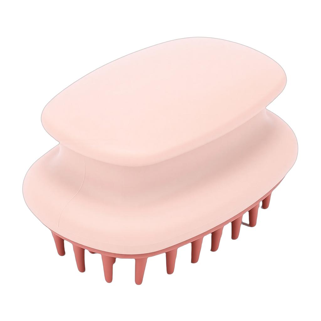 Silicone Scalp Brush Deep Cleaning Scalp Scrubber Hair Washing Shampoo Brush for Men Women Pink