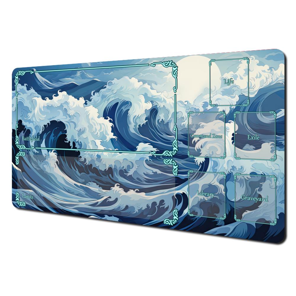 Great Wave Art Extended Gaming Mouse Pad AntiSlip Stain Resistant Ocean Wave Desk Mat 800x300x2mm