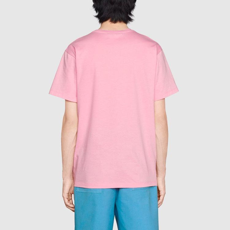 Gucci SS21 G Printing Cotton Short Sleeve Pink Men's 548334-XJDNH-5904