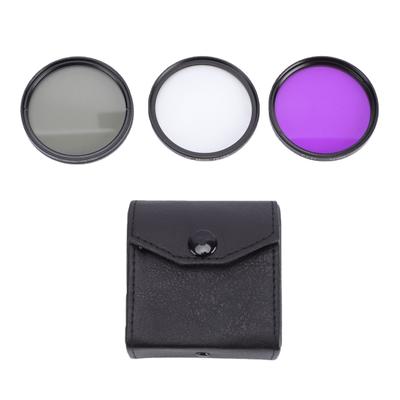 CPL FLD Camera Lens Filter Kit 3 In 1 Circular Polarizing Fluorescent Lens Protection Filter for 52mm Camera Lenses