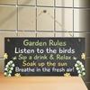2 Pcs Wooden Sign Welcome To The Secret Garden Garden Rules Hanging Plaque Cottage Decor 7.9 X 3.9 Inch Wall Gate Sign