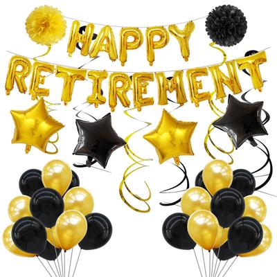 Ensemble de ballons en aluminium 'HAPPY RETIREMENT' 16 pouces - Parfait pour les célébrations de retraite transfrontalières