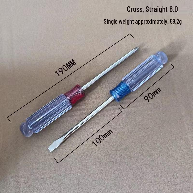 Transparent Handle Mini Crystal Screwdriver, Slotted & Phillips Head