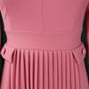 Elegante Bürokleider Damen Übergröße O-Ausschnitt Faltenkleid Wadenlang Formell Damen Business Arbeitskleidung Kleid