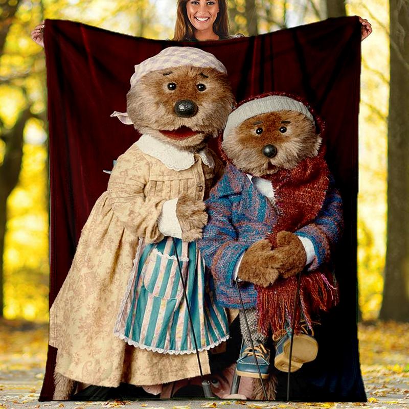 Emmet Otter's Jug-Band Christmas Theme Printed Blanket - Perfect for Couch, Bed, Travel & Outdoor Use | Machine Washable, Cozy & Durable.
