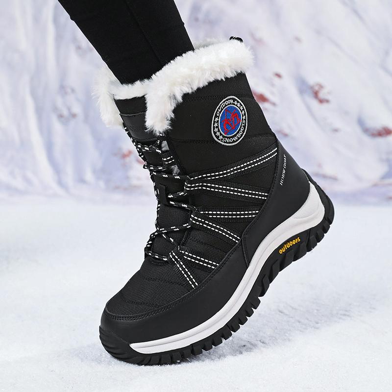 TUINANLE Men's Snow Boots with Lining and Thickening for Warmth, Cold-Resistant Outdoors, Non-Slip Thick Sole Women Ankle Boots