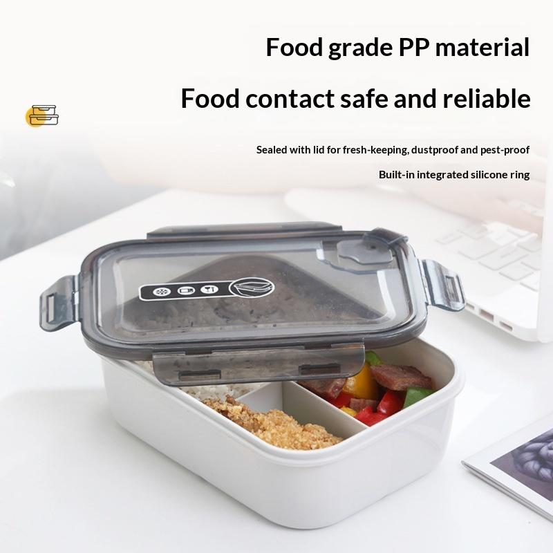Microwave-safe Plastic Minimalist Healthy Food Storage Container sealed Multi-compartment 1300ml Portable Work Lunch Box