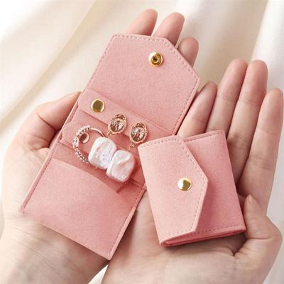 Mini Foldable Jewelry Storage Bag Portable Travel Jewelry Organizer Case for Ring Earring Necklace Packaging Pouches