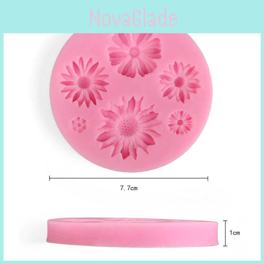 Versatile 3d Flower Silicone Mold For Effortless Fondant Cake Decorating And Crafts
